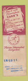 Matchbook Cover - Carr Floral Flowers Birmingham AL WORN