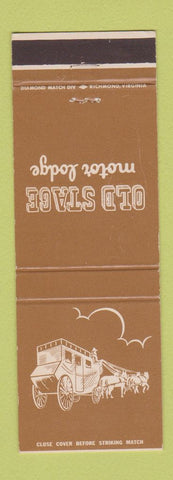 Matchbook Cover - Old Stage Motor Lodge Colonial Heights VA