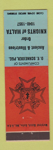 Matchbook Cover - Knights of Malta  Easton PA