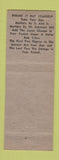 Matchbook Cover - Charles Farrar Match Corp Sales