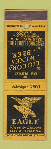 Matchbook Cover - Eagle Liquors Washington DC