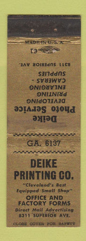 Matchbook Cover - Deike Printing Cleveland OH WEAR