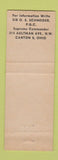 Matchbook Cover - Knights of Malta Canton OH Convention 1957 WHITE