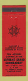 Matchbook Cover - Knights of Malta Canton OH Convention 1957 RED