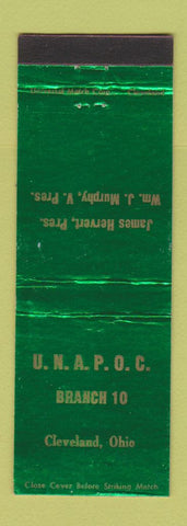 Matchbook Cover - UNAPOC Branch 10 Cleveland OH