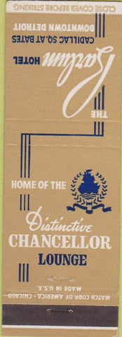 Matchbook Cover - Barlum Hotel Detroit MI