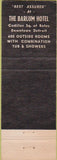 Matchbook Cover - Barlum Hotel Detroit MI