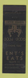 Matchbook Cover - Ent's Eats Bloomsburg PA