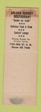 Matchbook Cover - Golden Parrot Washington DC restaurant