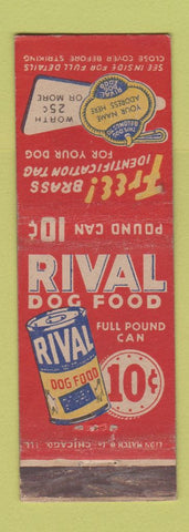 Matchbook Cover - Rival Dog Food Dog Tag Offer WEAR