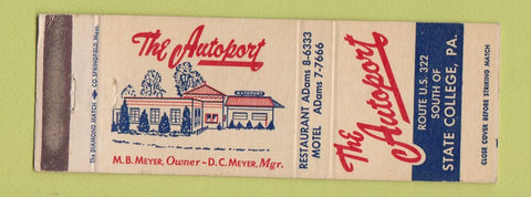 Matchbook Cover - Autoport State College PA WEAR