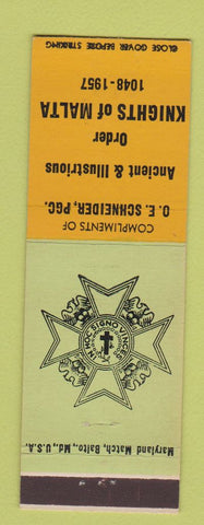 Matchbook Cover - Knights of Malta  Easton PA
