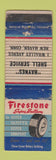 Matchbook Cover - Firestone Tires Shell oil gas New Haven CT WORN