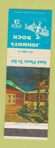 Matchbook Cover - Johnny's Dock Fife Tacoma WA