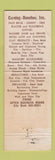 Matchbook Cover - Corning Donohue Building Materias St Paul MN WEAR