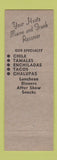 Matchbook Cover - Chile Bowl Mexican Food Louisville KY