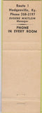 Matchbook Cover - Lincoln Memorial Motel Hodgenville KY Abraham