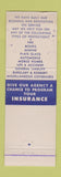 Matchbook Cover - Wolverine Insurance Van Wagoner Pontiac MI