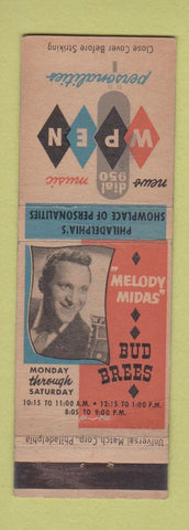 Matchbook Cover - WPEN Radio Philadelphia PA Bud Brees WEAR
