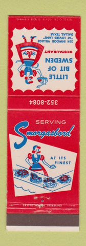Matchbook Cover - Little Bit of Sweden Restaurant Dallas TX girlie