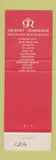 Matchbook Cover - Houliahn's Old Pace Gilbert Robinson girlie