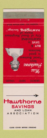 Matchbook Cover - Hawthorne Savings and Loan CA girlie