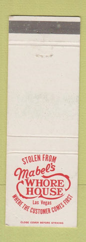 Matchbook Cover - Mabel's Whorehouse Las Vegas NV WEAR