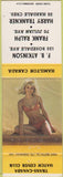 Matchbook Cover - Trans Canada Match Club Hamilton ON pinup yellow