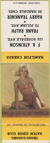Matchbook Cover - Trans Canada Match Club Hamilton ON pinup yellow