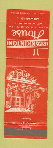 Matchbook Cover - Plankinton House Milwaukee WI