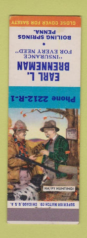 Matchbook Cover - Earl Brenneman Insurance Boiling Springs PA