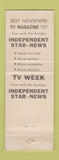 Matchbook Cover - Independent Star News Pasadena CA WEAR TV Week