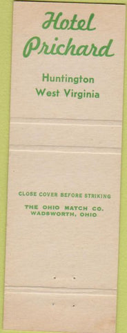 Matchbook Cover - Hotel Prichard Huntington WV