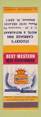 Matchbook Cover - Stuckey's Carriage Inn Motel Restaurant Altamont IL