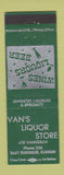 Matchbook Cover - Van's Liquor Store East Dubuque IL low phone #