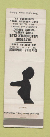 Matchbook Cover - Keystone Match Club RMS Harrisburg PA girlie silhouette WEAR
