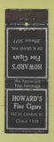 Matchbook Cover - Howard's Cigars Tobacco STAR MATCH WEAR