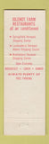 Matchbook Cover - Sunshine Idlenot Dairies Keene Milford NH Greenfield MA