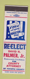 Matchbook Cover - David Palmer County Attorney Election Yavapai County AZ