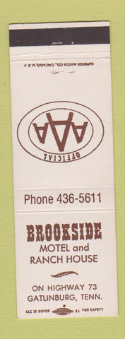 Matchbook Cover - Brookside Motel Ranch House Gatlinburg TN
