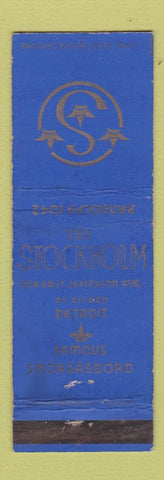 Matchbook Cover - Stockholm Smorgasbord Detroit MI WEAR