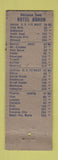 Matchbook Cover - Hotel Huron Ypsilanti MI
