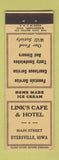 Matchbook Cover - Link's Cafe Hotel Dyersville IA