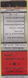 Matchbook Cover - Hotel Auditorium St Louis MO WORN