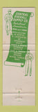 Matchbook Cover - Central Overall Detroit MI WEAR