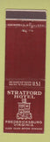 Matchbook Cover - Stratford Hotel Fredericksburg VA