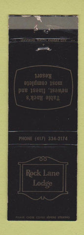 Matchbook Cover - Rock Lane Lodge Resort Branson MO WEAR
