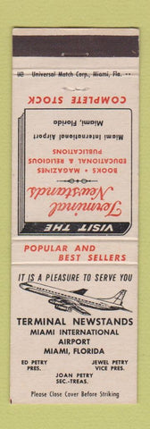 Matchbook Cover - Miami FL International Airport News Stands
