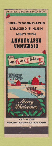 Matchbook Cover - Dixieanna Restaurant Chattanooga TN Christmas