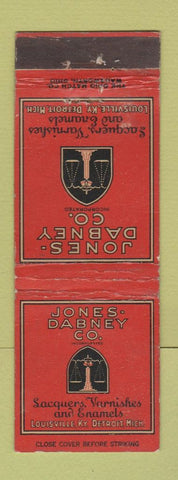 Matchbook Cover - Jones Dabney Lacquers Varnish Louisville KY Detroit MI